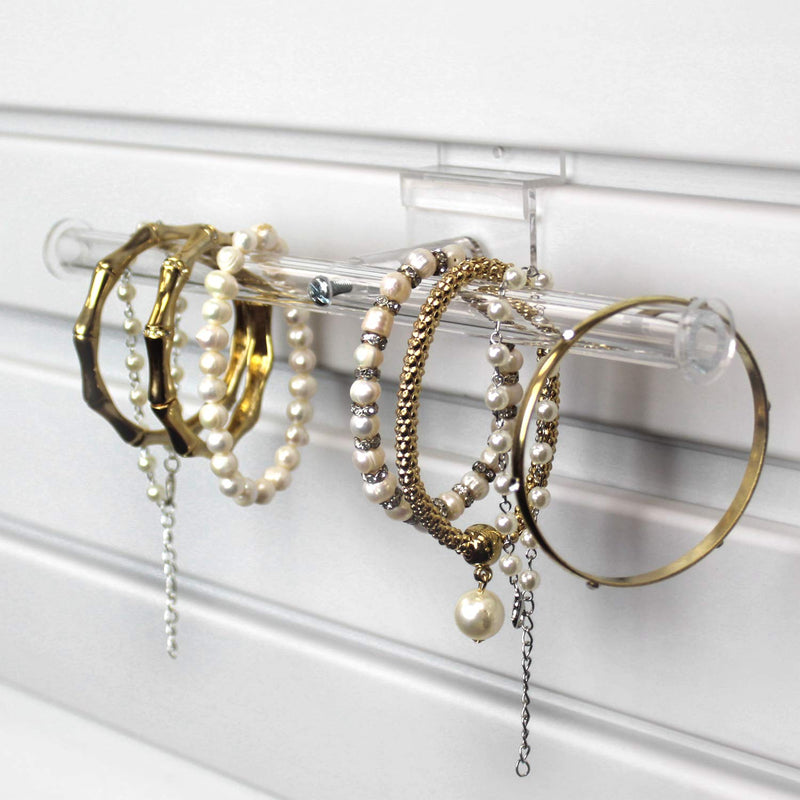 [Australia] - Mooca Acrylic Bracelets Display Chain Necklaces and Watches Display Slat Wall Dangling Jewelry for Dangling Jewelry, Acrylic Jewelry Accessories Holder 