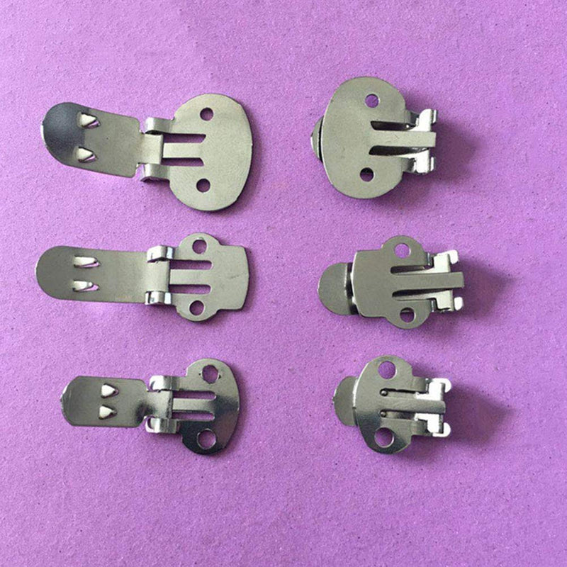 [Australia] - SUPVOX 10pcs Shoe Clips Stainless Steel Flat Blank Shoe Clips DIY Crafts Accessories Shoe Embellishments for Shoes Decoration Silver (32mm x 20mm) 