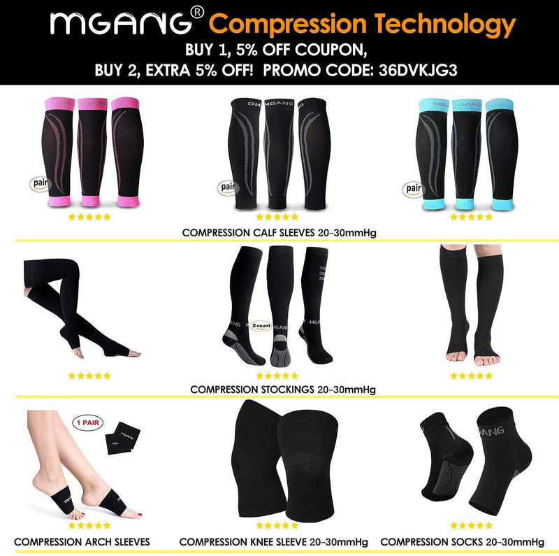 [Australia] - MGANG® Compression Socks, 15-20 mmHg Graduated Knee High Compression Stockings for Unisex, Class I, Open Toe, Opaque X-Large Open-toe Beige 