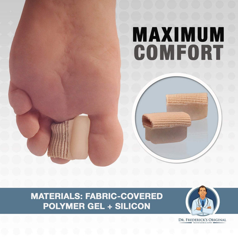 [Australia] - Dr. Frederick's Original 2 Piece Fabric Toe Separators - Bunion Relief Toe Spacer Set - 1 Pair Fabrigrip Toe Protectors - For Men & Women 