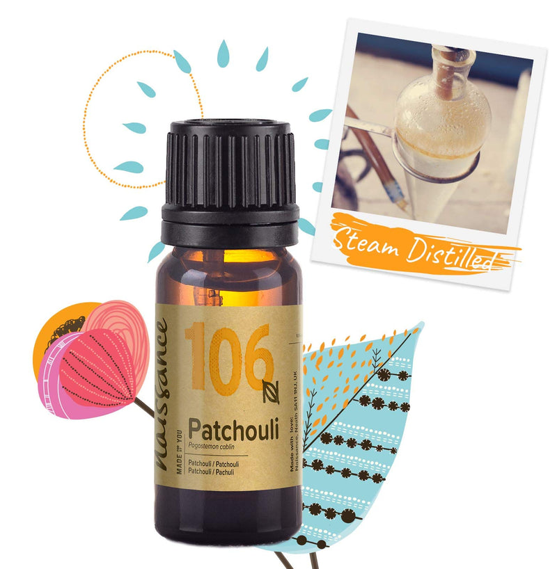[Australia] - Naissance Patchouli Essential Oil (no. 106) 10ml - Pure, Natural, Cruelty Free, Vegan and Undiluted - to use in Aromatherapy & Diffusers 