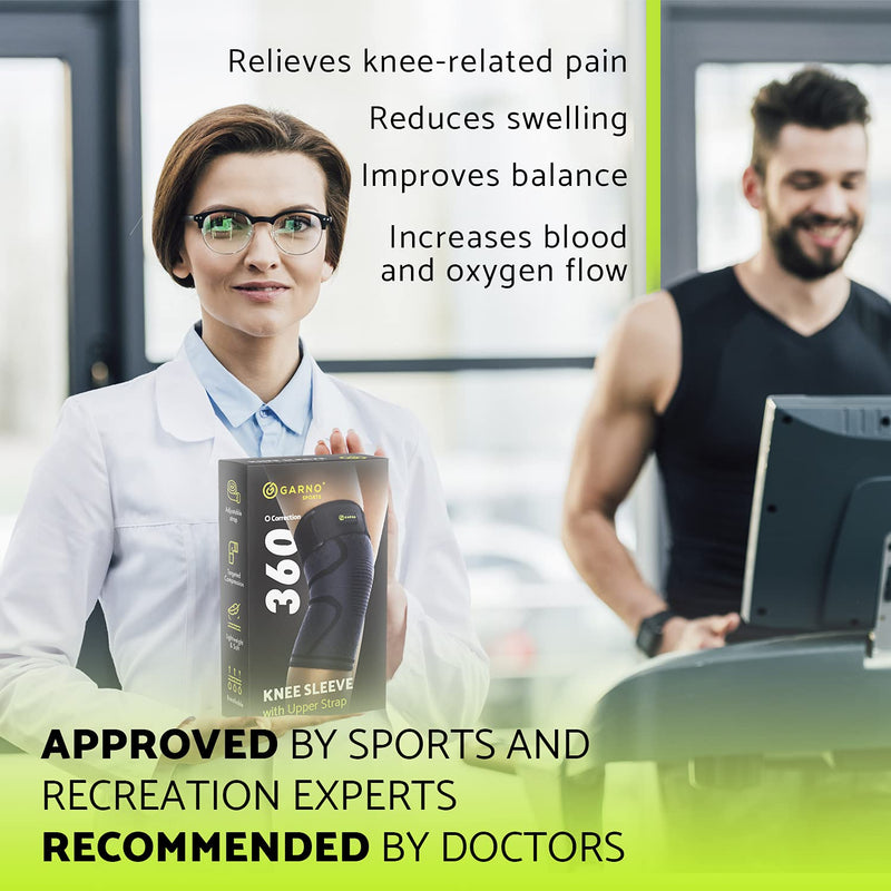 [Australia] - Knee Sleeve with Strap, Compression Brace, Adjustable Patellar Tendon Support, Iliotibial (IT) Band for ITB Syndrome; Arthritis, Meniscus, ACL, Pain Relief for Men and Women, Best for Running, Sports XX-Large 