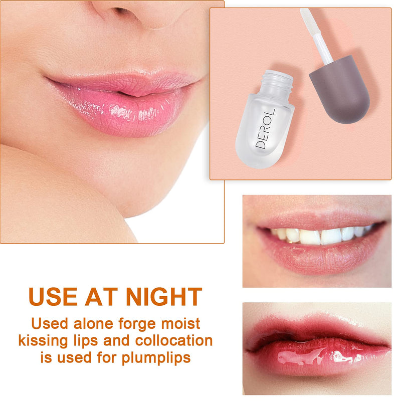 [Australia] - Lip Plumper Set,Natural Lip Plumper and Lip Care Serum,Lip Plumping Lip Gloss Balm,Lip Enhancer for Fuller,Beautiful Fuller Lip Mask,Hydrating & Reduce Fine Lines(2 Pack) 