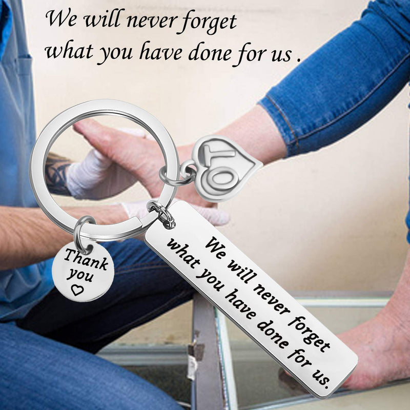 [Australia] - BAUNA Occupational Therapist Assistant Gifts We Will Never Forget What You Have Done for Us Keychain OT Thank You Gift Retirement Gifts occupational therapist appreciation keychain 