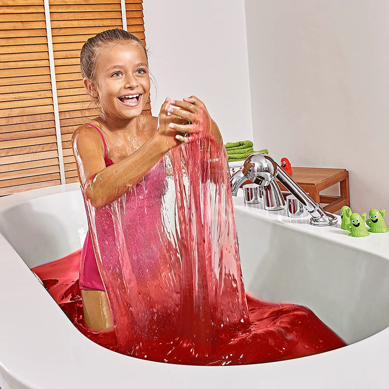 [Australia] - 3 x Slime Baff Red from Zimpli Kids, Turns water into gooey, colourful slime, Make your own Science Experiment Children’s Sensory Kit, Bath Toys for Boys and Girls 