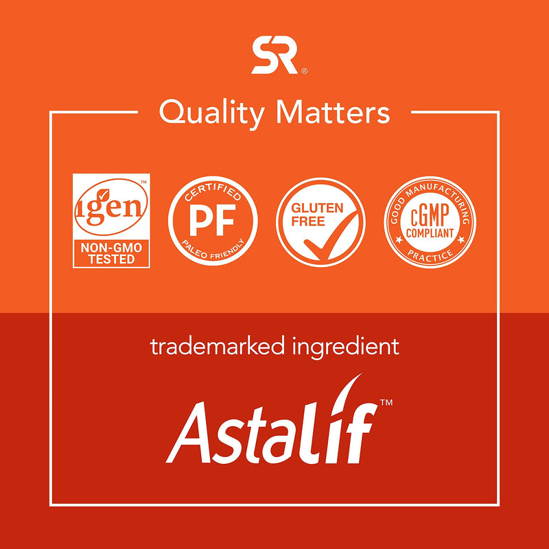 [Australia] - Sports Research Triple Strength Astaxanthin Supplement from Algae w/ Organic Coconut Oil - Natural Support for Skin & Eye Health - Non-GMO & Gluten Free - 12mg, 60 Softgels for Adults - 2 Month Supply 60 Count (Pack of 1) 