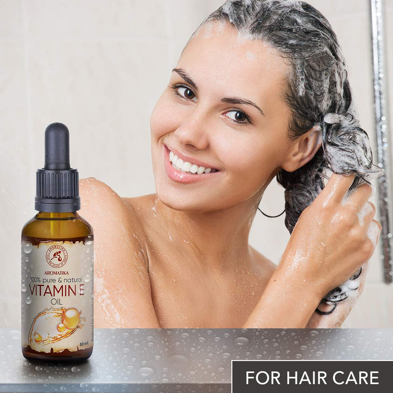 [Australia] - Vitamin OIL E 50ml -Tocopherol - Natural - Rich in Vitamin E - Anti Aging Oil against Wrinkles of all Kinds - Care for Face - Skin - Body Care - Hair - Ideal for Sensitive Skin 
