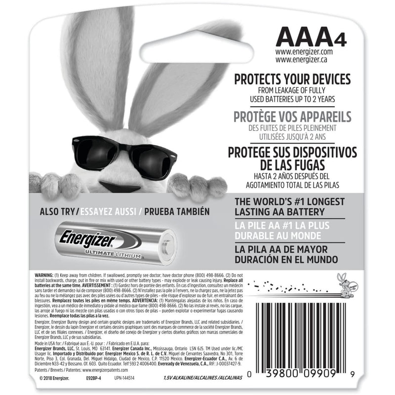 [Australia] - Energizer AAA Batteries, Max Triple A Alkaline, 4 Count 