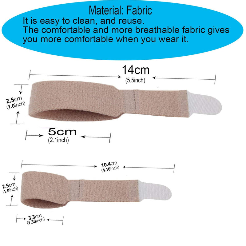 [Australia] - Reppkyh Broken Toe Wraps for Big Toes, 8 Pcs/Pack, Fabric Toe Splint Toe Cushioned Bandages for Help Broken Toes, Straightening Hammertoes, Overlapping Toes, Claw Toes and Broken Toes Color Fabric Toe 