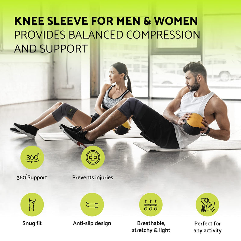[Australia] - Knee Sleeve with Strap, Compression Brace, Adjustable Patellar Tendon Support, Iliotibial (IT) Band for ITB Syndrome; Arthritis, Meniscus, ACL, Pain Relief for Men and Women, Best for Running, Sports XX-Large 