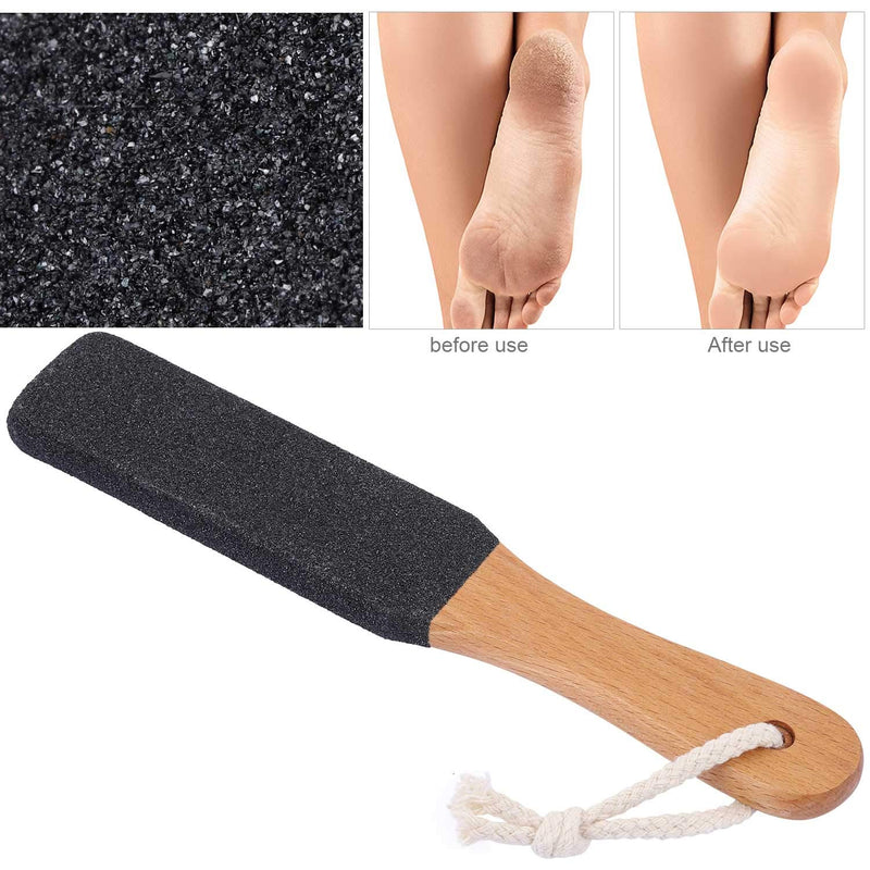[Australia] - 2 Pieces Foot File Callus Remover Heel Grater Wooden Handle Foot Scrubber Pedicure File Foot Filer for Dead Skin Professional 
