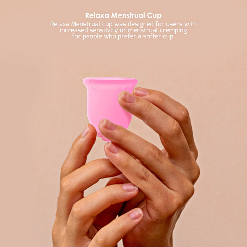 [Australia] - Relaxa Menstrual Cup Silicon of Medical Grade Reusable Super Soft Cups Flexible Period Product Menstruation Cup Perfect Period Cups for Womens L (Pack of 1) 