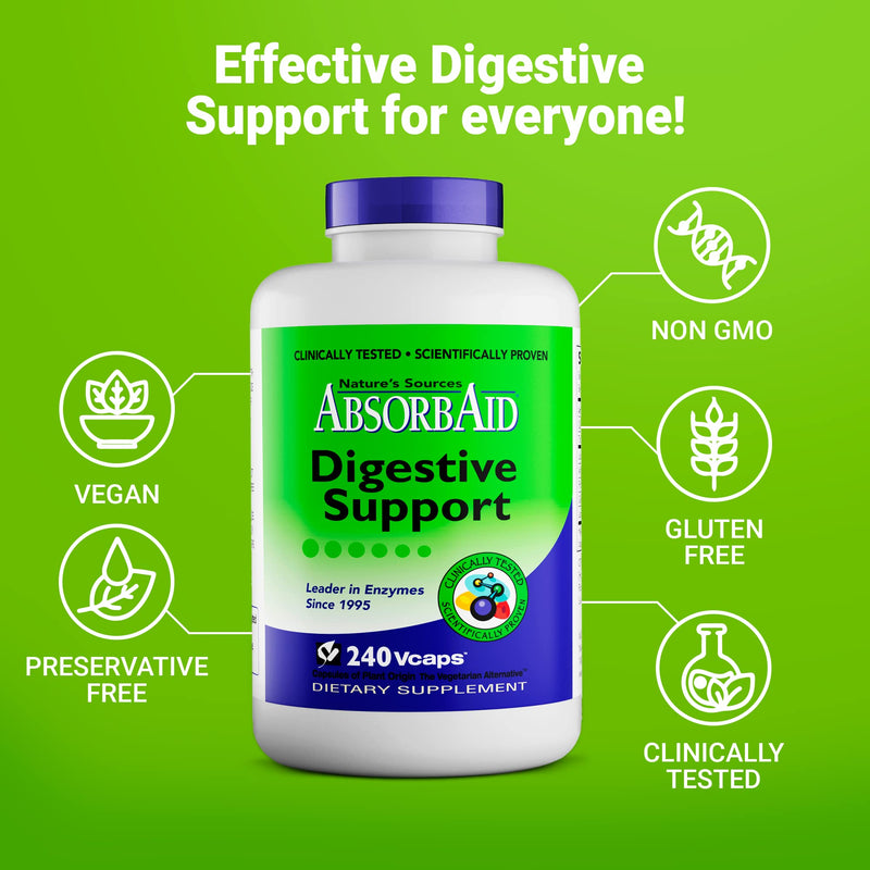 [Australia] - AbsorbAid Digestive Enzymes 240 vCaps, Proven to Increase Vital Nutrient Absorption by up to 71% 
