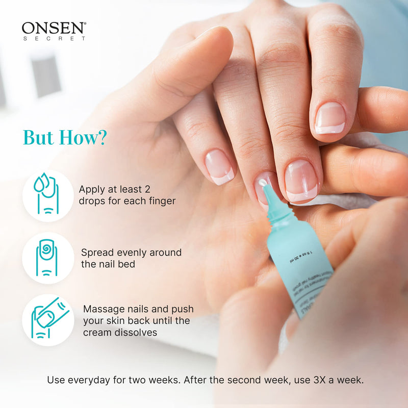 [Australia] - Onsen Cuticle Cream 1pk, Cuticle Oil in Deep Action - Japanese Natural Healing Minerals Nail Care Serum and Butter, Sooth, Repair, and Strengthen Cuticles and Nails, Visible Results, Non-Greasy - 1oz 1 Fl Oz (Pack of 1) 