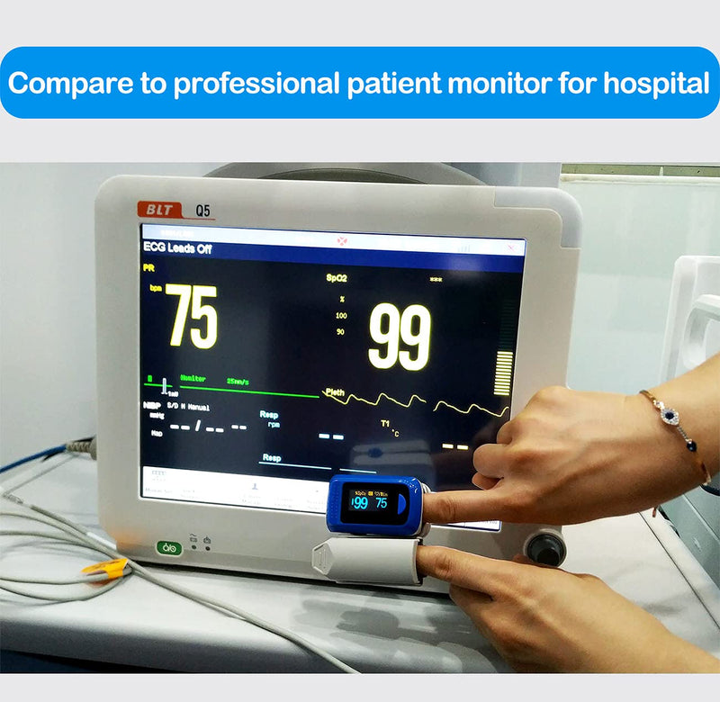 [Australia] - BLT M70CB Fingertip Pulse Oximeter, SpO2 Blood Oxygen Level Saturation Sats Monitor for Adults Meets Medical Standard UK Guidance, Finger Pulse Oximeter CE Approved, Not Related To NHS, No Bluetooth 
