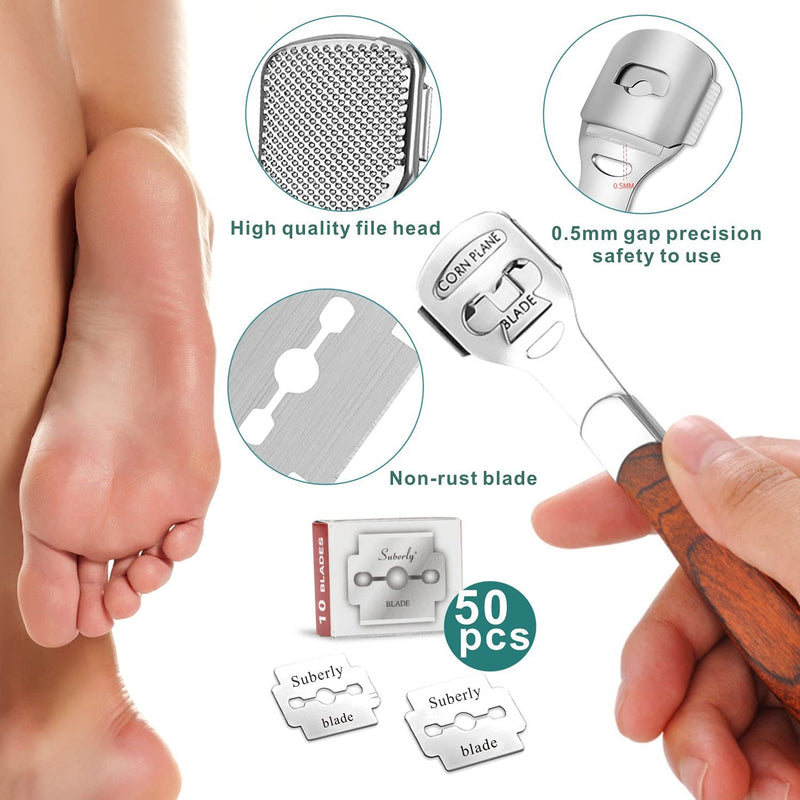 [Australia] - 54PCS Callus Shaver Foot File for hard skin, Callus Remover KOAOAUS Hard Dry Skin Remover for Hand Feet, Ingrown Toenail File 