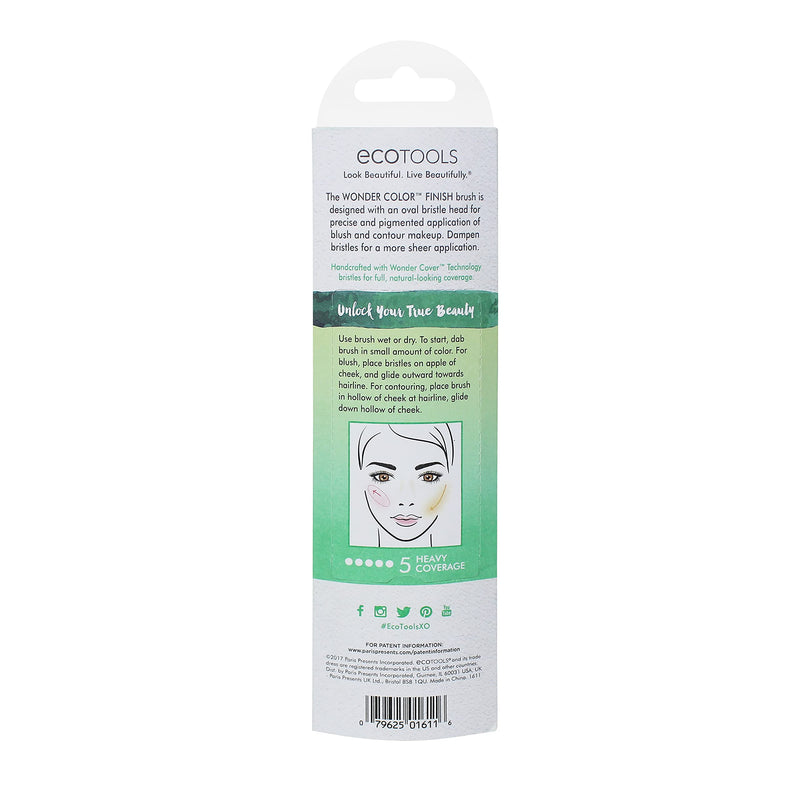 [Australia] - EcoTools Wonder Cover Makeup Brush With Professional Finish, Precise Blush & Contour Application Wonder Color Finish Brush 