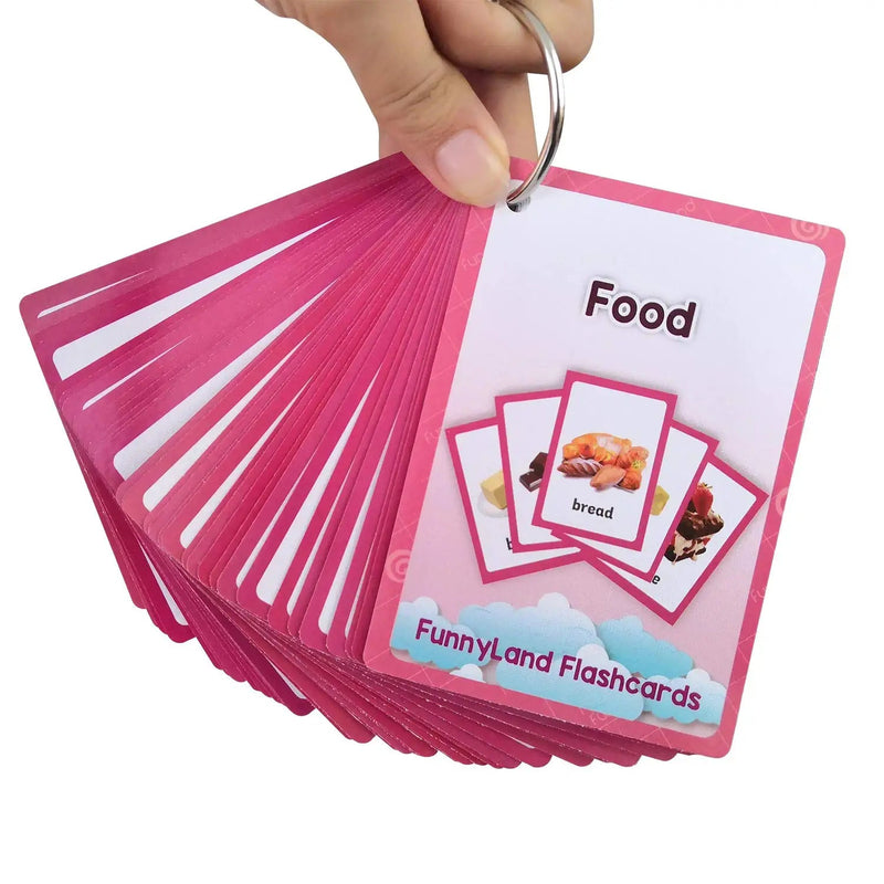 [Australia] - Fruits/Vegetable/Foods/Food Quantities English Flash Cards Pocket Card Learning Baby Toys for Children Pre-Kindergarten Kids Gifts Fruits/Vegetable/Foods/Food 