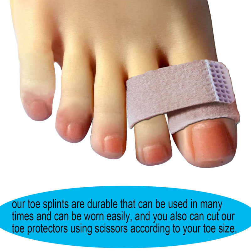 [Australia] - Reppkyh Broken Toe Wraps for Big Toes, 8 Pcs/Pack, Fabric Toe Splint Toe Cushioned Bandages for Help Broken Toes, Straightening Hammertoes, Overlapping Toes, Claw Toes and Broken Toes Color Fabric Toe 