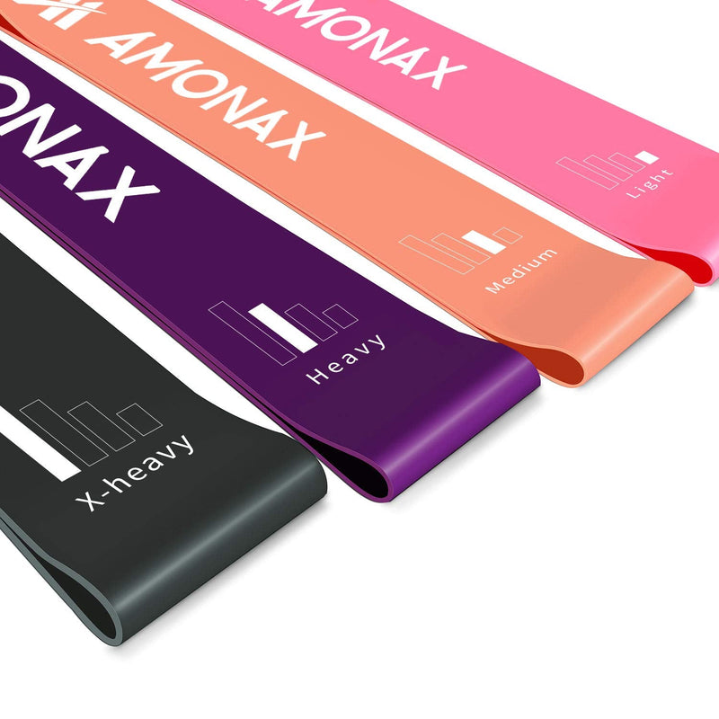 [Australia] - Amonax Resistance Bands Set for Women and Men, Exercise Fitness Home Gym Bands for Legs and Glutes and Arms. Yoga, Pilates Resistant Band Mini Loop Bands, Therapy Stretch Band 