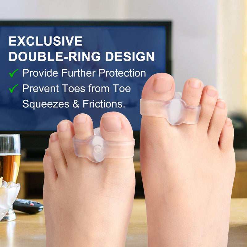 [Australia] - Promifun Gel Toe Corrector, 10 Pack of Toe Separators with 2 Loops, Big Toe Spacer for Bunion Pain and Overlapping Toe 