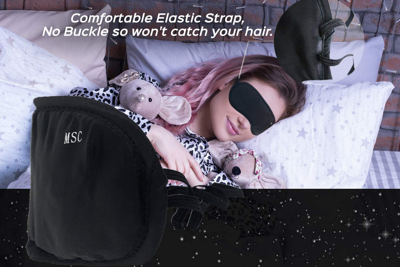 [Australia] - Sleep Mask - Gift for Man or Woman, Comfortable Lightweight Sleeping Mask for Travel, Sleeping, Afternoon Eye Nap, Shift Work or a Plane Journey MSC – BSC-Black1 1 Count (Pack of 1) Black 