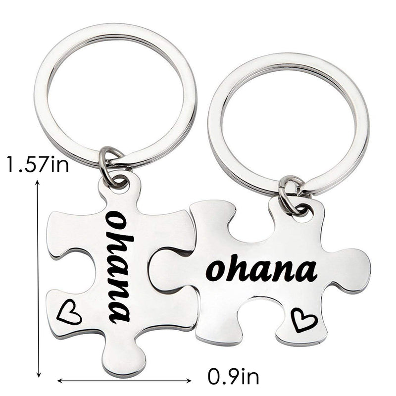 [Australia] - TGBJE Ohana Puzzle Keychain Set Ohana Means for Best Friend,Family 