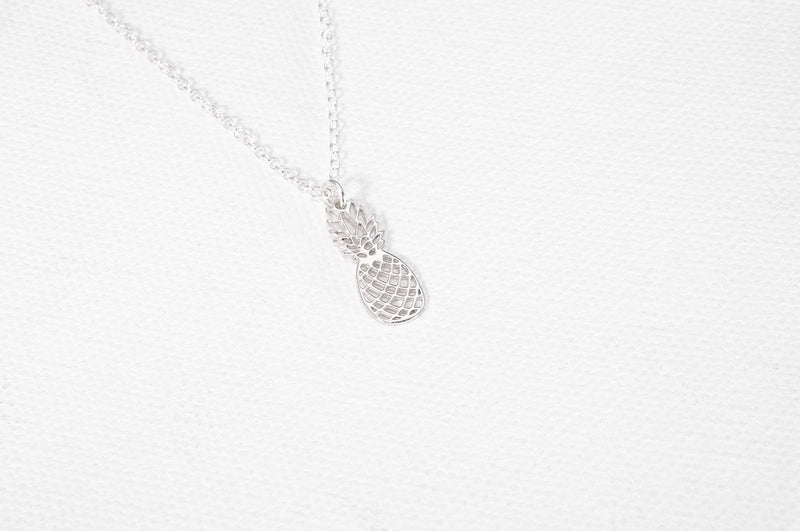 [Australia] - Sincerely Silver Pineapple Necklace - Dainty Pineapple Pendant Jewelry Silver Tone 