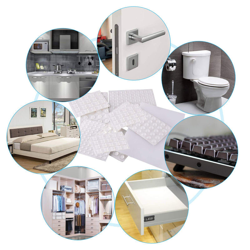 [Australia] - AUSTOR 318 Pieces Rubber Feet, Noise Dampening Buffer Pads Clear Rubber Pads Self Stick Bumper Pads for Doors, Cabinets, Drawers, Glass, Electrical Appliances 