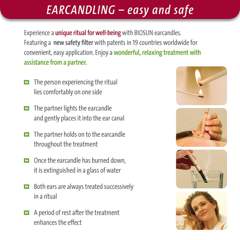 [Australia] - 6 Pieces (3 Pairs) Original BIOSUN earcandles/Ear Candles incl. Security-Filter. with The Magical Scent of Honey, sage and Camomile. 