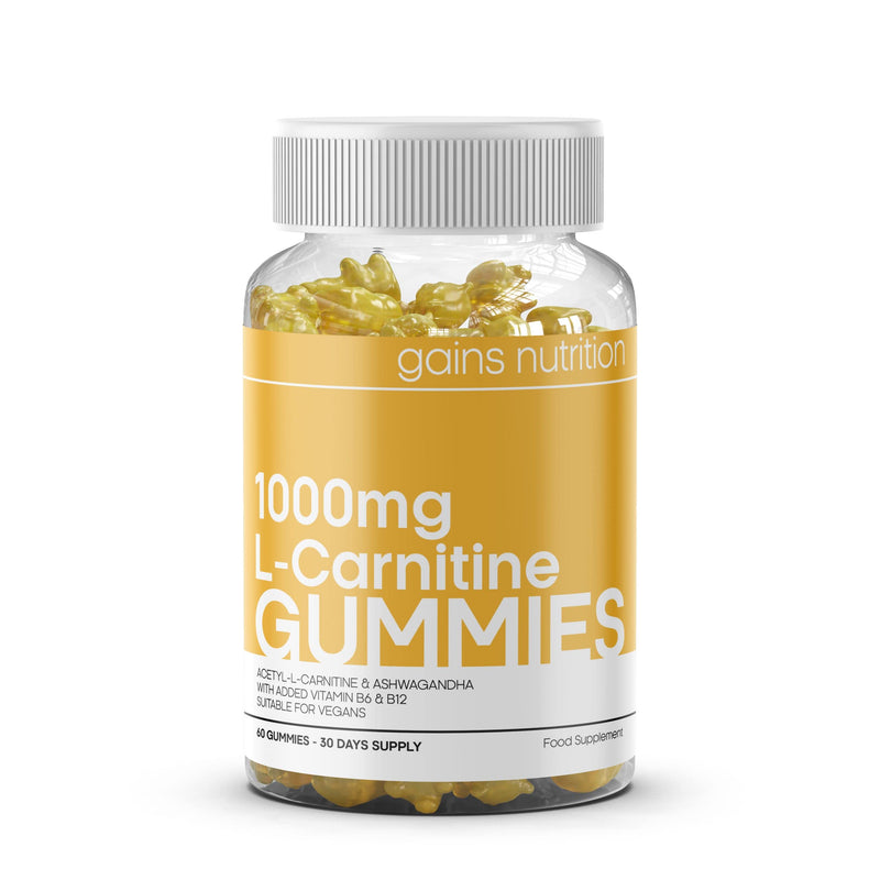 [Australia] - Acetyl L-Carnitine Gummies for Men & Women - 1000mg Acetyl L Carnitine Per Serving with Ashwagandha, Vitamins B6, B12 - Natural Mango Flavoured, Suitable for Vegans 