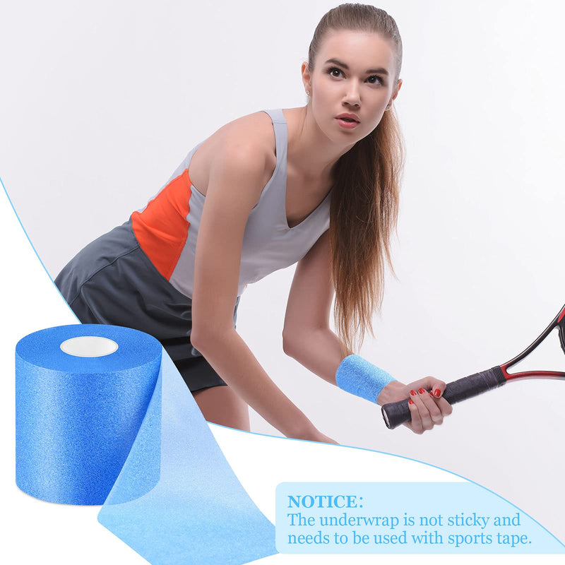 [Australia] - 3 Rolls Foam Underwrap Athletic Foam Tape Sports Pre-wrap Tape Foam Underwrap Bandage for Wrists Elbows Knees Ankles, 2.76 Inches x 30 Yards (Black, Beige, Dark Blue) Black, Beige, Dark Blue 