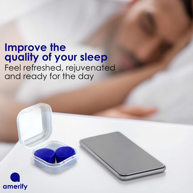 [Australia] - Ear Plugs for Sleeping, Earplugs for Sleep, Noise Cancelling Ear Plugs for Sleeping Earplugs Reusable Soft Silicone Ear Plugs Moldable Earplugs Sound Blocking, Swimming Ear Plugs 32dB Highest NRR Midnight 