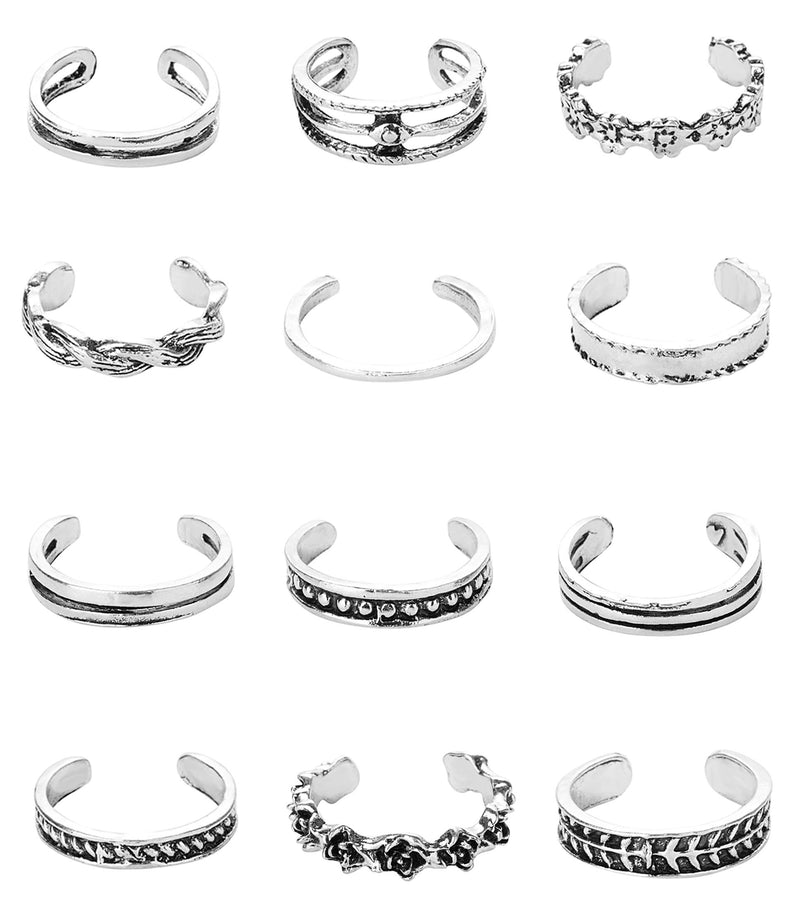 [Australia] - Masedy 24 Pcs Anklets Toe Rings for Women Girls Bracelets Anklets Adjustable Open Toe Ring Beach Foot Jewelry A: Gold 24Pcs 