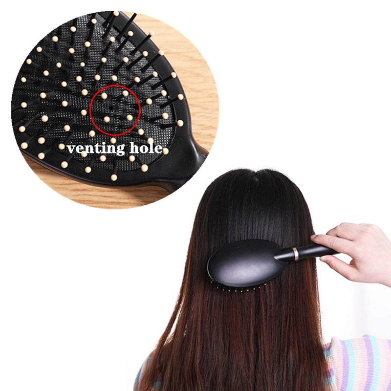 [Australia] - Pack of 4 Hair Brush Set Anti Static Massage Oval Comb Round Hair Brush Vent Hair Brush Detangling Brush Paddle Brush for Women Men Kid All Wet or Dry Hair's Detangle, Massage, Add Shine 