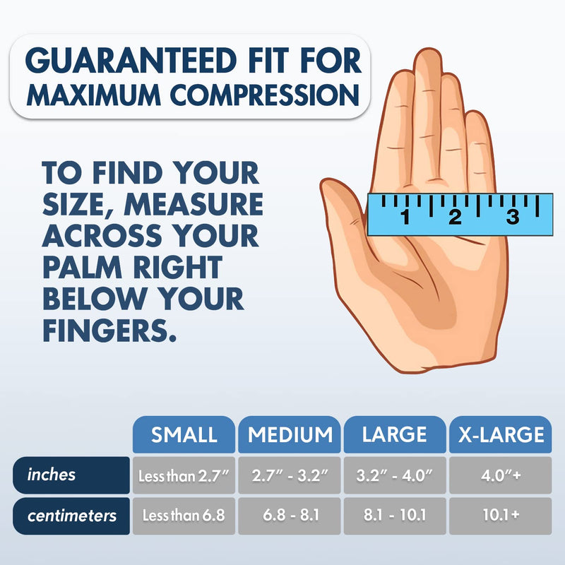 [Australia] - Dr. Frederick's Original Arthritis Gloves for Women & Men - Compression for Arthritis Pain Relief - Large Gray Large (1 Pair) 