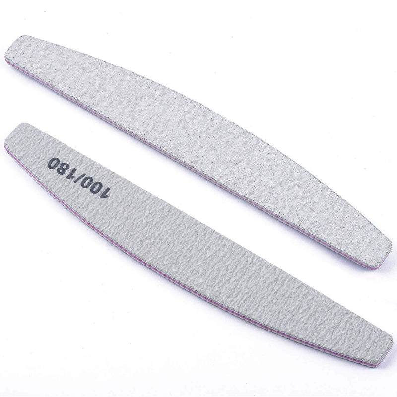 [Australia] - 25 Packs 100/180 Grits Nail Files and Buffers Professional Double Sided Emery Boards Manicure Tool for Acrylic Nails 25 Count (Pack of 1) 