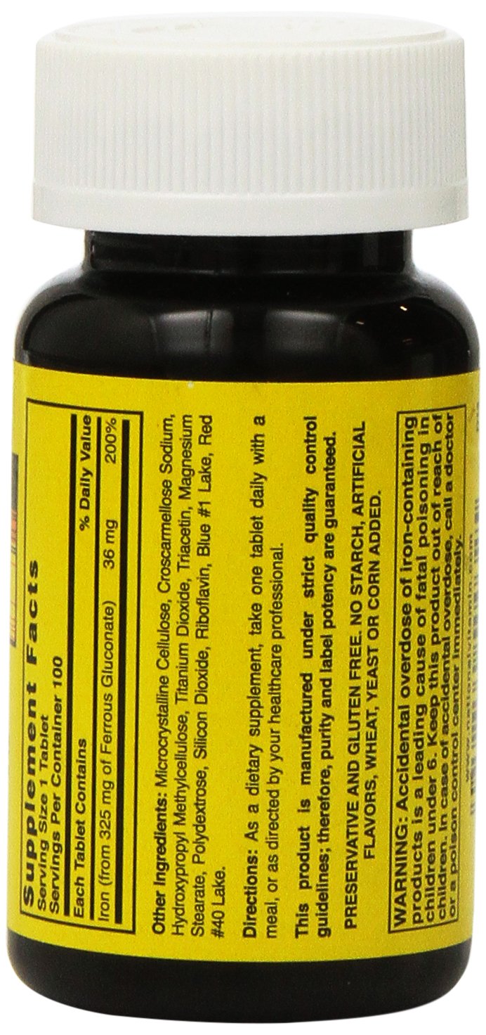 [Australia] - Nature's Blend Ferrous Gluconate Tablets, 100 Count 100 Count (Pack of 1) 