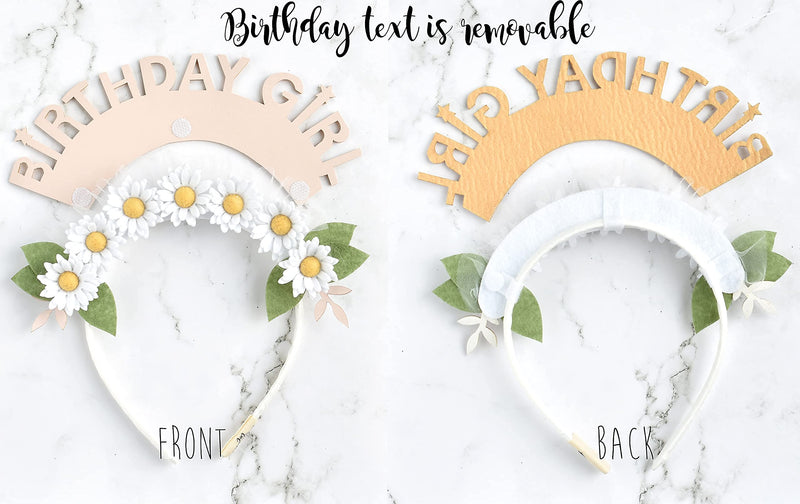 [Australia] - California Tot Kids' and Adults' Birthday Girl Daisy Floral Crown Birthday Girl Headband (Daisy Birthday Girl) Daisy Birthday Girl 