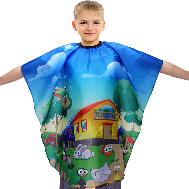 [Australia] - Aethland Waterproof Kids Haircut Cape, Hair Cutting Cape for Kids & Adults - Professional Barber Cape Salon Cape Cloak for Hair Stylist (House Pattern) House Pattern 