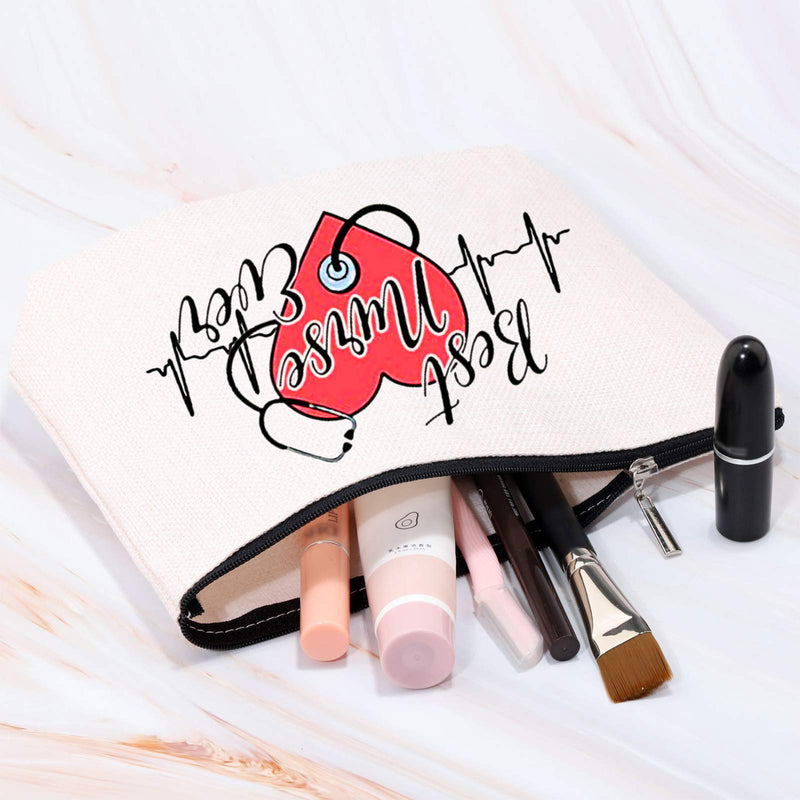 [Australia] - Best Nurse Ever Makeup Bag Nurse Gifts Nurse Makeup Pouch Nursing Student Gifts Nurse Cosmetic Bag Travel Bag Nurse Appreciation Gifts Graduation Gifts (Best Nurse Ever Bag) Best Nurse Ever Bag 