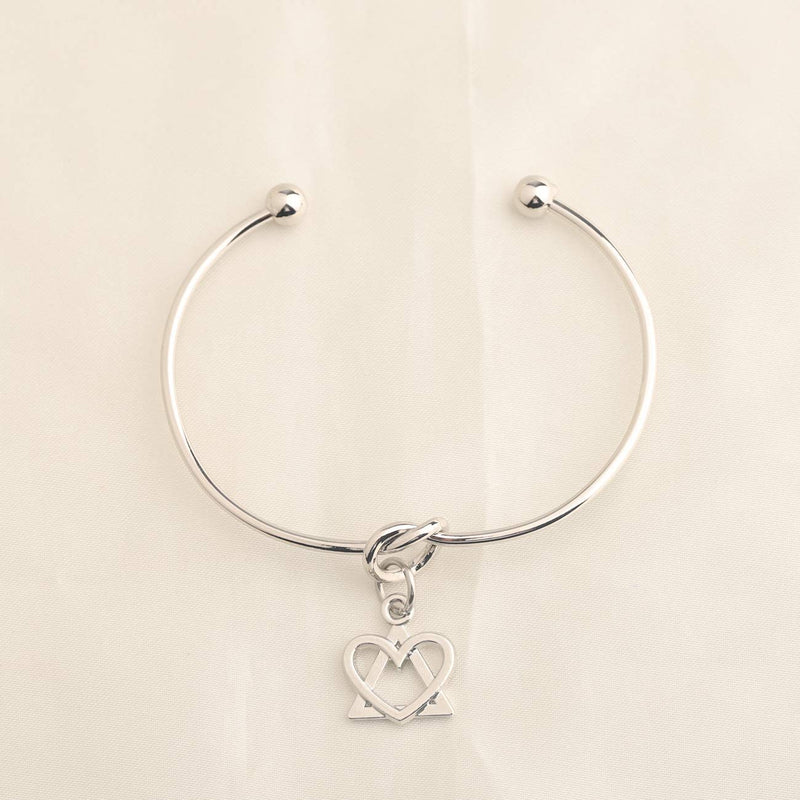 [Australia] - WUSUANED Intertwined Heart And Triangle Adoption Symbol Pendant Y Necklace Adoption Jewelry Gift For Stepmom Stepdaughter adoption knot bracelet 