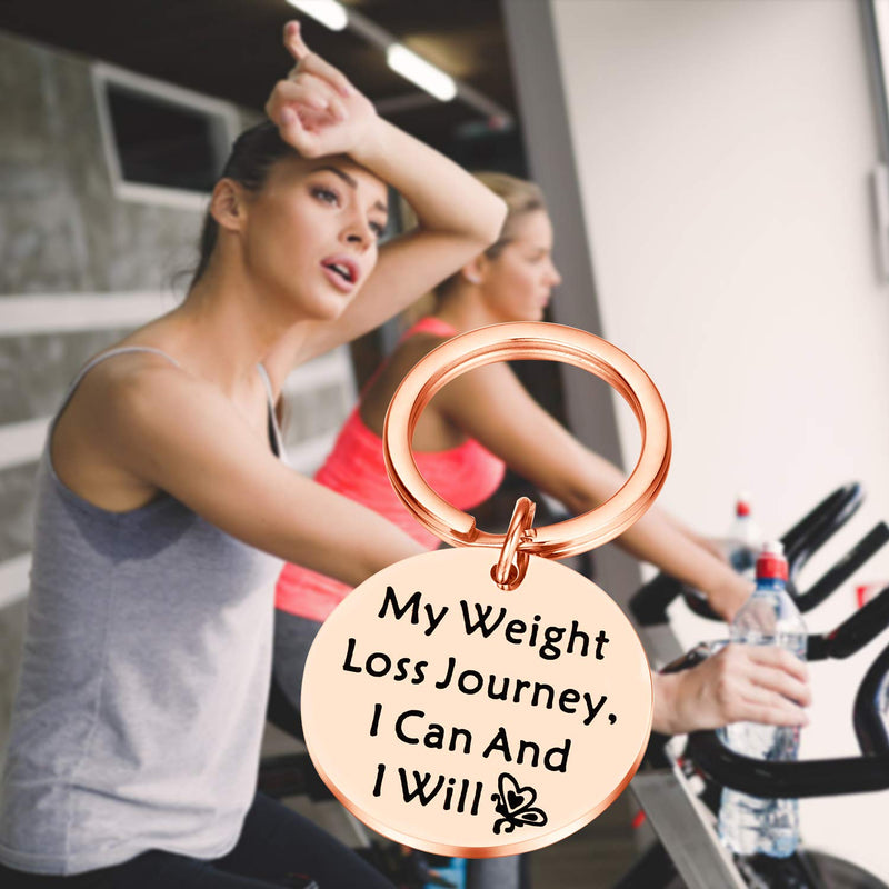 [Australia] - PLITI Weight Loss Keyring My Weight Loss Journey I Can and I Will Diet Journey Weight Tracker Keep Fit Gift for Her My Weight Loss RG 