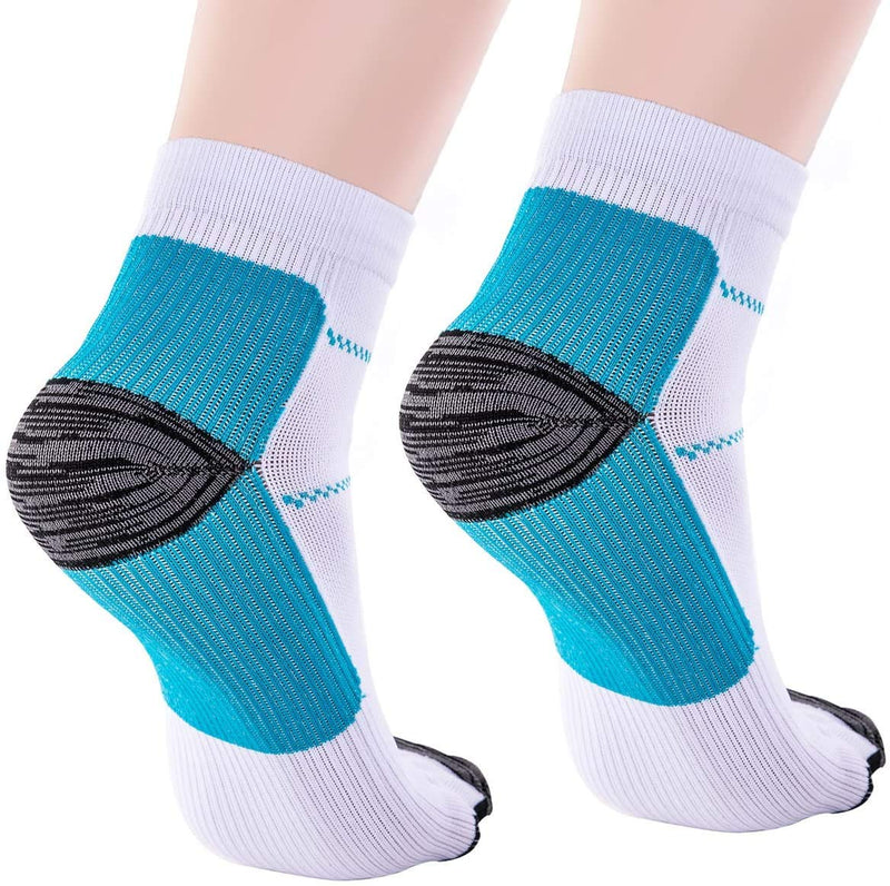 [Australia] - Compression Socks for Women & Men-Upgraded Sport Plantar Fasciitis Arch Support- Low Cut Compression Foot Socks Best for Athletic Sports, Running, Medical, Travel, Pregnancy (6 Pairs) 6 Color S-M 