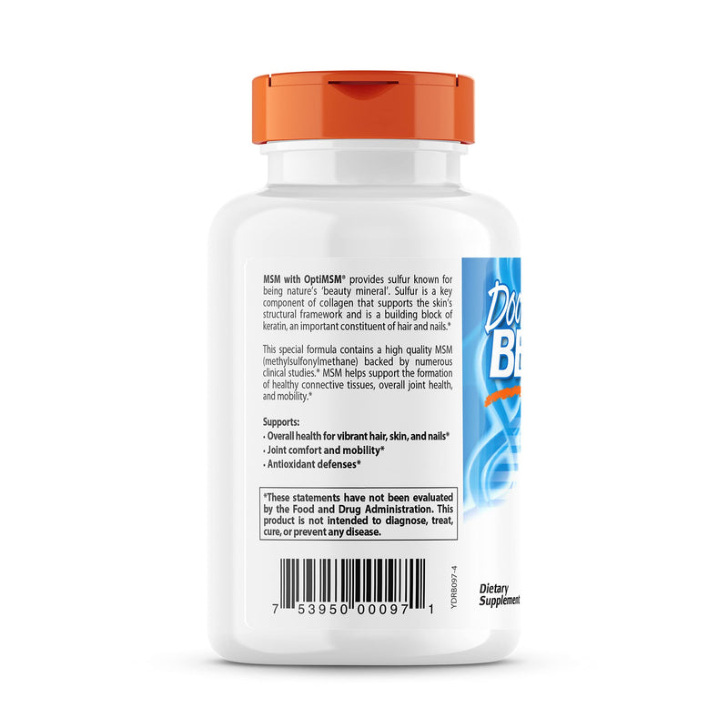 [Australia] - Doctor's Best MSM with OptiMSM, Non-GMO, Gluten Free, Joint Support, 1500 mg, 120 Tablets (DRB-00097) 