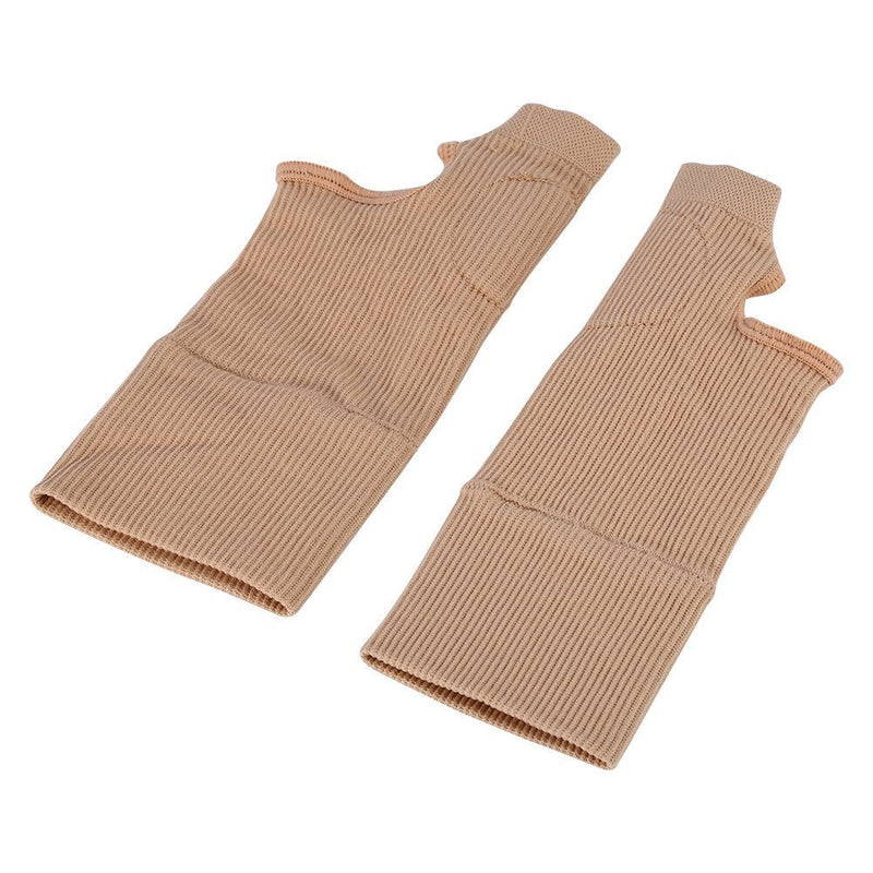 [Australia] - Gel Compression Gloves, 2 Pair Orthese Elastique Main Silicone Thumb Brace Artist Wrist Support Gloves Gel Silicone Hand Wrist Support Brace thumb wrist compression gloves Ideal Hand Wrist Support 