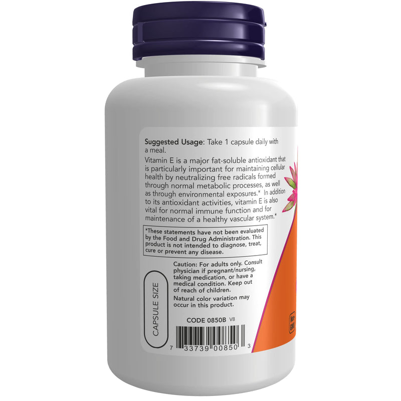 [Australia] - NOW Supplements, Vitamin E-400 IU D-Alpha Tocopheryl, Dry, Antioxidant Protection*, 100 Veg Capsules 