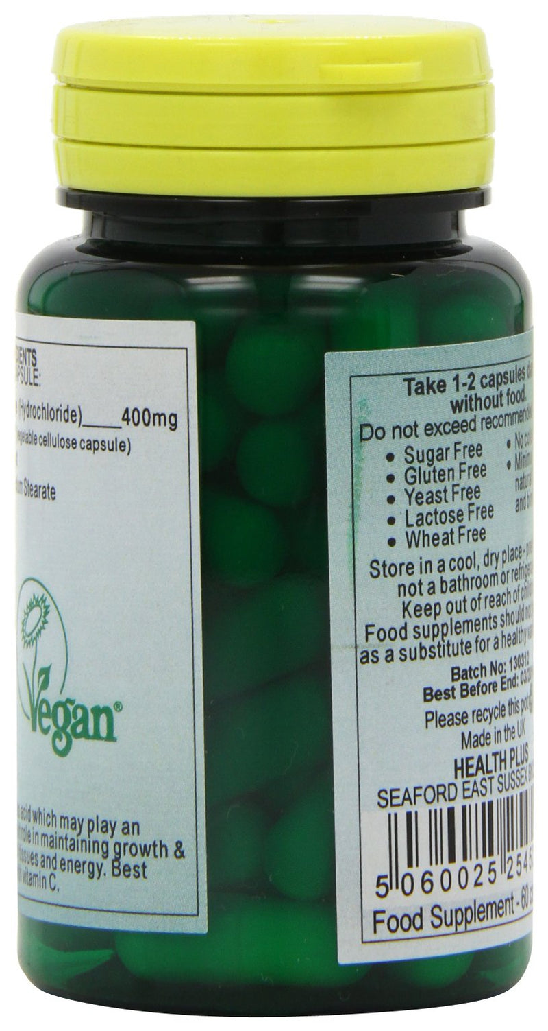 [Australia] - Health Plus Amino L-Lysine HCL 500mg Amino Acid Supplement - 60 Capsules 