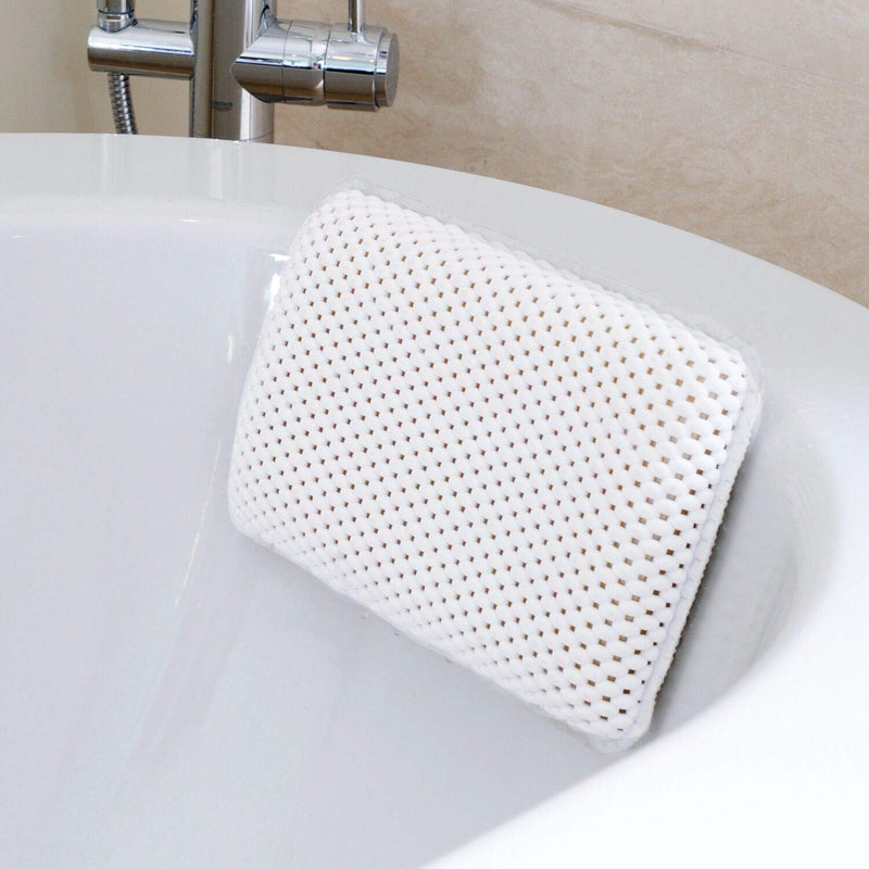 [Australia] - Bathtub Pillow, Bath Pillow Bath and Spa Head Rest with Suction Cups Bath Cushion Bathing Pillow (2 Large Suction Cups, 28.0 x 19.0 x 5.1 centimetres) 2 Large Suction Cups 