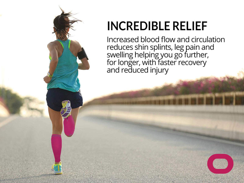[Australia] - Calf Compression Sleeve for Men & Women (20-30mmHg) - Best Calf Compression Socks for Running, Shin Splint, Calf Pain Relief, Leg Support Sleeve for Runners, Medical, Air Travel, Nursing, Cycling Large / X-Large (15.5-19.5" Calf) Pink 